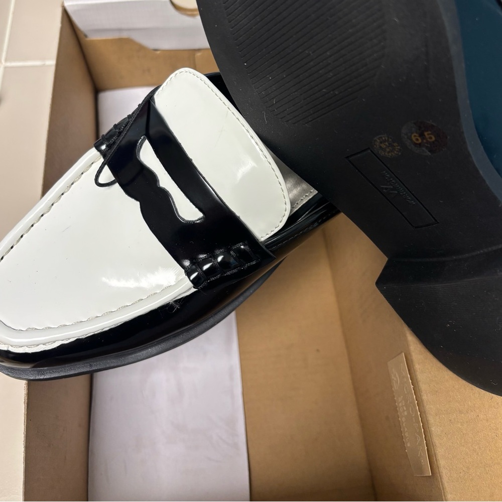 Black and White Men's Loafers